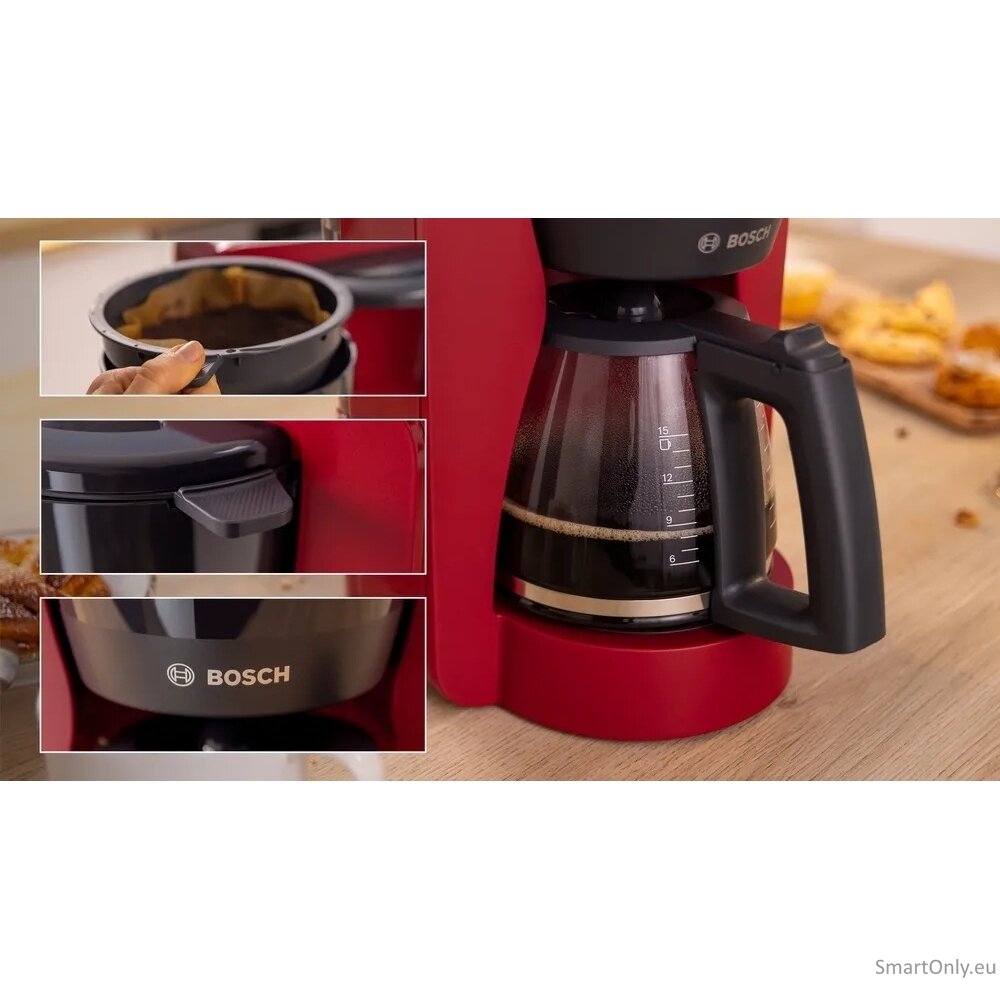 Bosch Coffee Maker | TKA2M114 MyMoment | Drip | 1200 W | Red 3