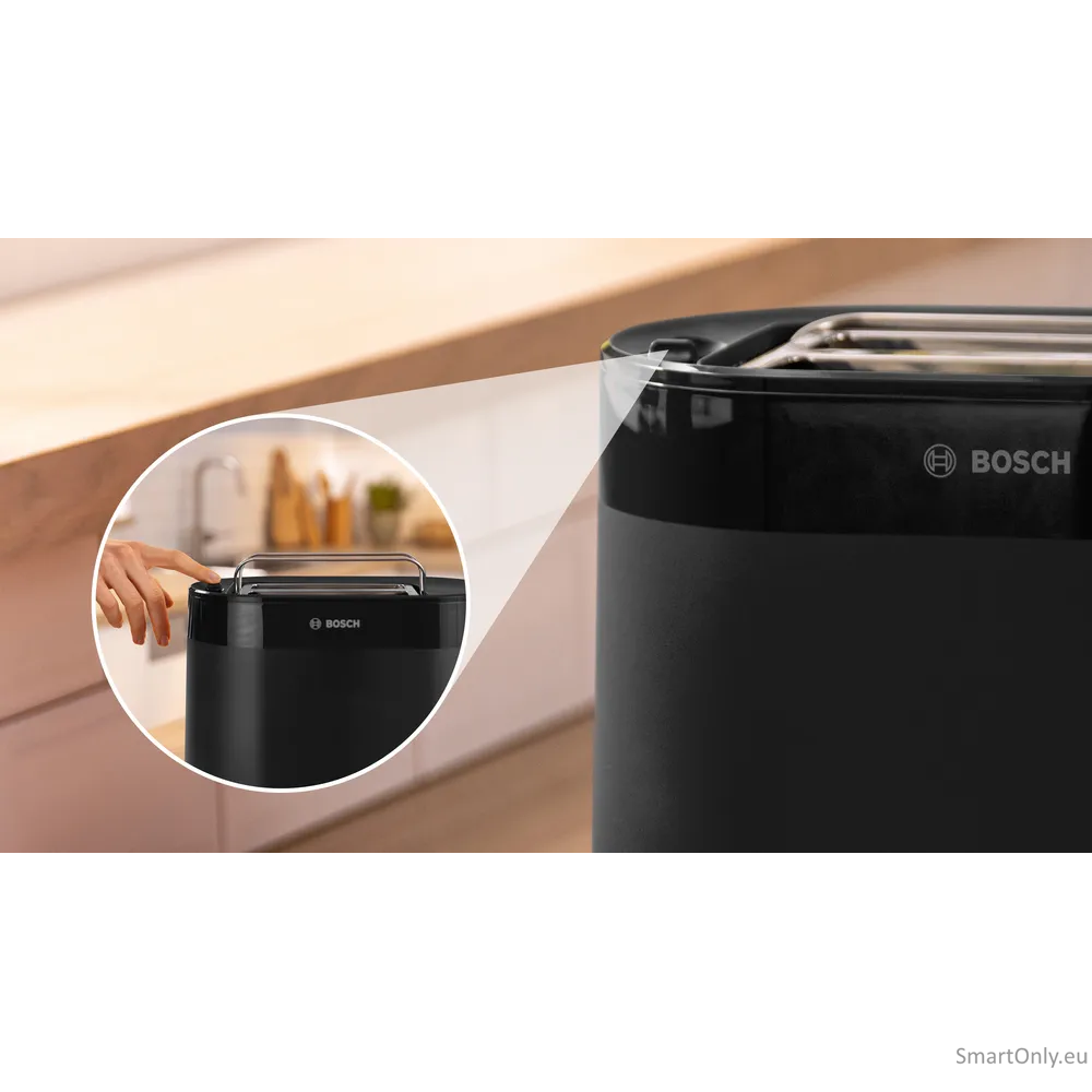 Bosch Compact Toaster | TAT2M123 MyMoment | Power 950 W | Number of slots 2 | Housing material Plastic | Black 5 Bosch Compact Toaster | TAT2M123 MyMoment | Power 950 W | Number of slots 2 | Housing material Plastic | Black 5