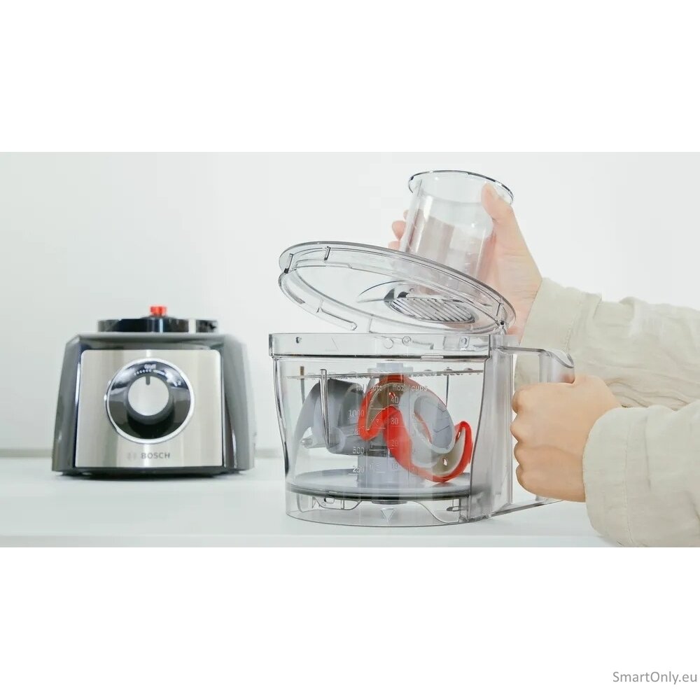 Bosch | Food Processor MultiTalent 3 Plus | MCM3PM386 | 900 W | Number of speeds 2 | Bowl capacity 2.3 L | Black/Stainless steel 4