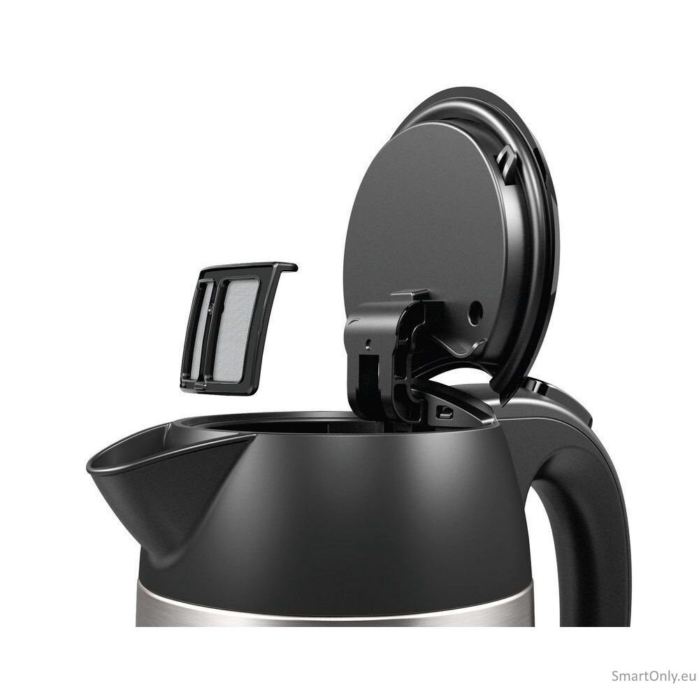 Bosch Kettle DesignLine TWK3P420 Electric 2400 W 1.7 L Stainless steel 360° rotational base Stainless steel/Black Bosch Kettle DesignLine TWK3P420 Electric 2400 W 1.7 L Stainless steel 360° rotational base Stainless steel/Black
