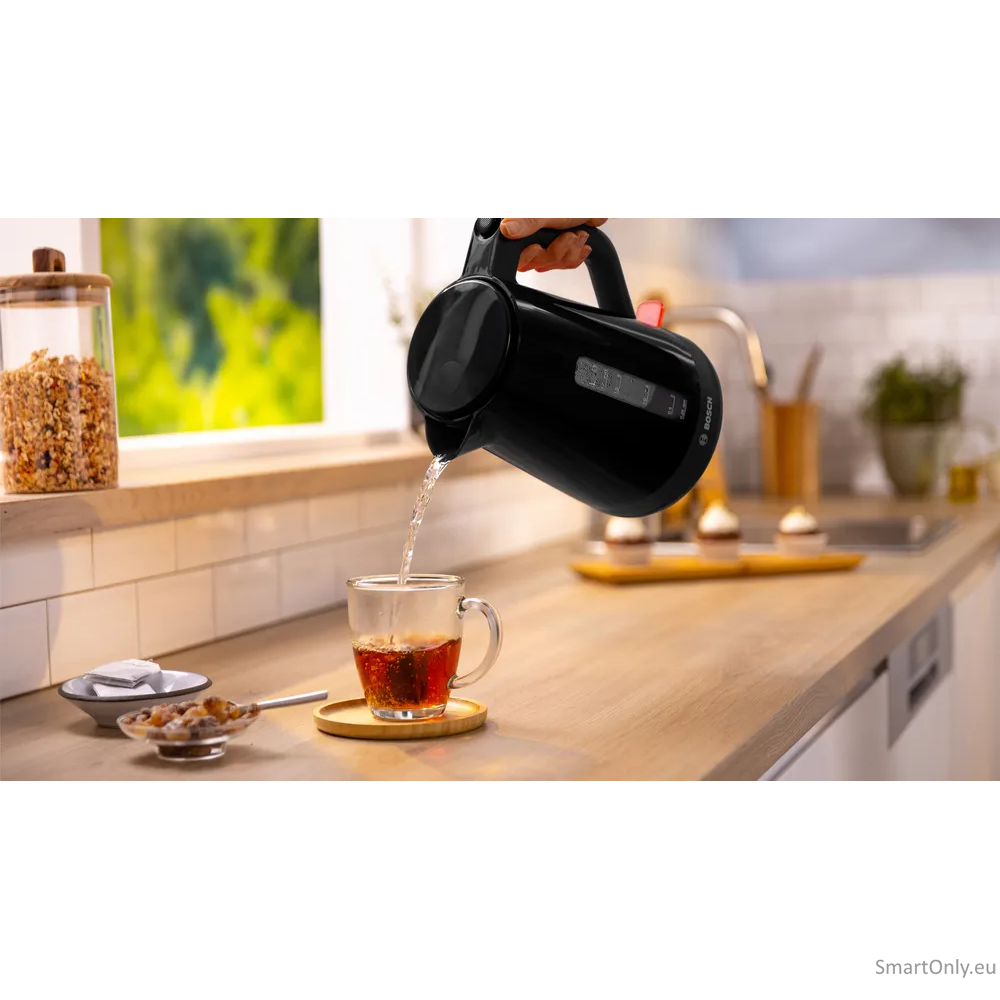 Bosch Kettle | TWK1M123 | Electric | 2400 W | 1.7 L | Plastic | 360° rotational base | Black 4 Bosch Kettle | TWK1M123 | Electric | 2400 W | 1.7 L | Plastic | 360° rotational base | Black 4