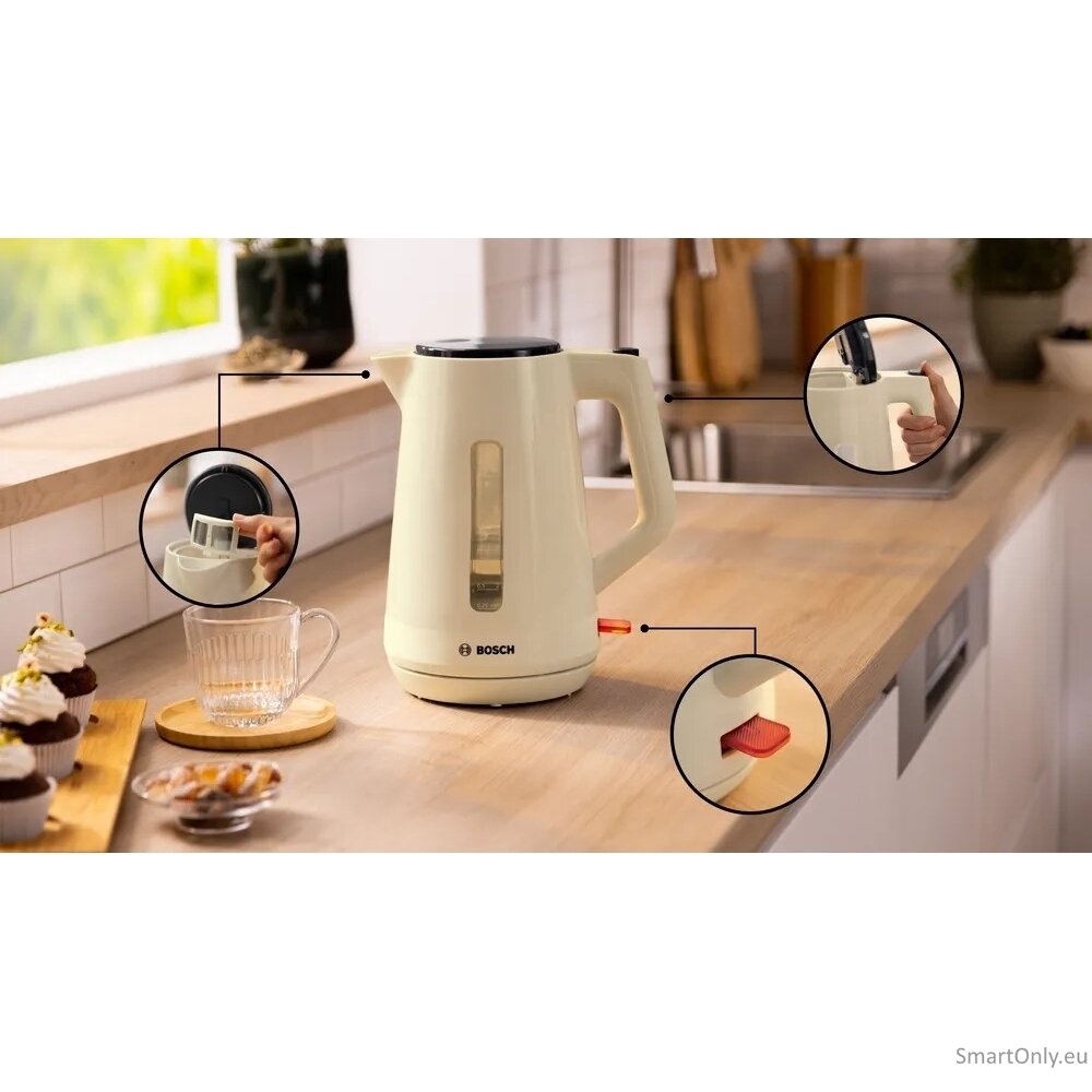 Bosch Kettle | TWK1M127 | Electric | 2400 W | 1.7 L | Plastic | Cream 5