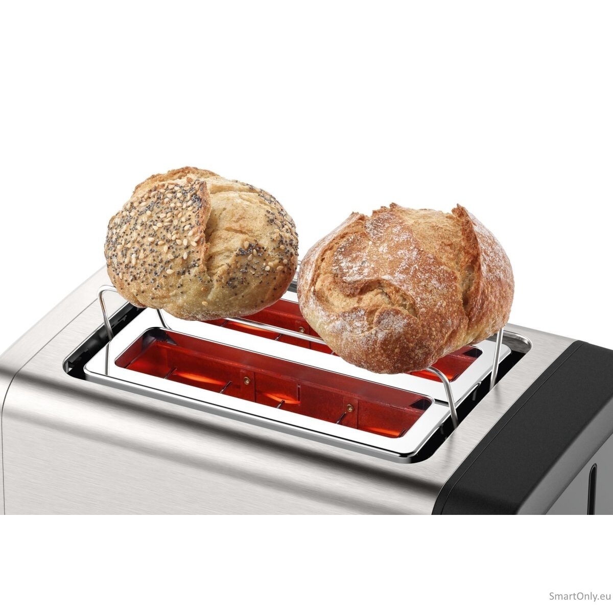 Bosch DesignLine Toaster TAT4P420 Power 970 W Number of slots 2 Housing material Stainless Steel Stainless steel/Black Bosch DesignLine Toaster TAT4P420 Power 970 W Number of slots 2 Housing material Stainless Steel Stainless steel/Black