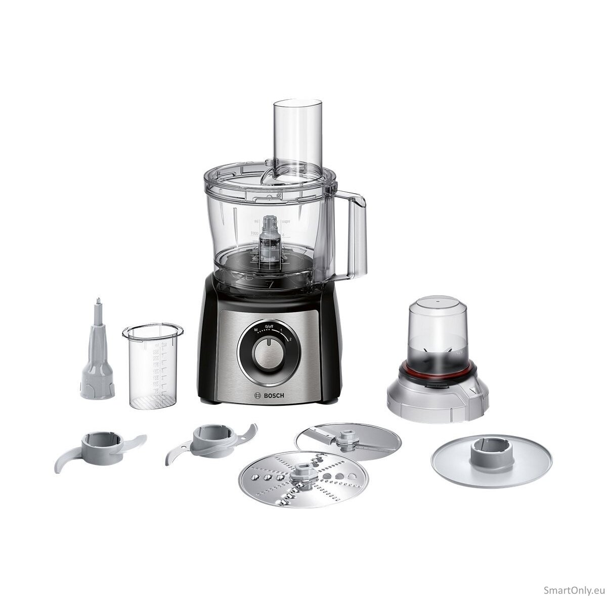 Bosch | Food Processor | MCM3401M | 800 W | Number of speeds 2 | Bowl capacity 2.3 L | Blender | Meat mincer | Black/Stainless steel 8