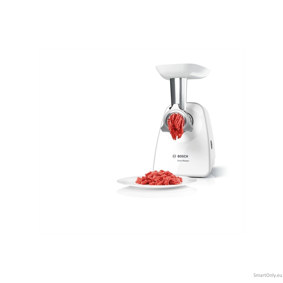 Bosch | Meat mincer SmartPower | MFW2510W | White | 350 W | Number of speeds 1 | 2 Discs: 3.8 and 8 mm; Sausage filler accessory. 1 Bosch | Meat mincer SmartPower | MFW2510W | White | 350 W | Number of speeds 1 | 2 Discs: 3.8 and 8 mm; Sausage filler accessory. 1