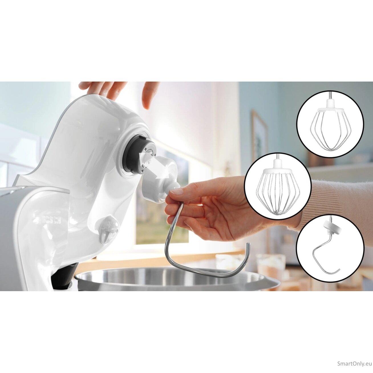 Bosch MUM58200 Kitchen Machine, 1000W, 7 speeds, 3,9L stainless steel mixing bowl, White 2 Bosch MUM58200 Kitchen Machine, 1000W, 7 speeds, 3,9L stainless steel mixing bowl, White 2