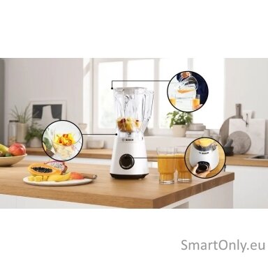 Bosch Blender | MMB6141W VitaPower Series 4 | Tabletop | 1200 W | Jar material Tritan | Jar capacity 1.5 L | White Bosch Blender | MMB6141W VitaPower Series 4 | Tabletop | 1200 W | Jar material Tritan | Jar capacity 1.5 L | White