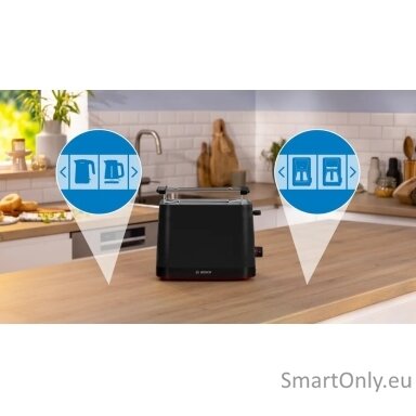 Bosch Compact Toaster | TAT3M123 MyMoment | Power 950 W | Number of slots 2 | Housing material Plastic | Black Bosch Compact Toaster | TAT3M123 MyMoment | Power 950 W | Number of slots 2 | Housing material Plastic | Black