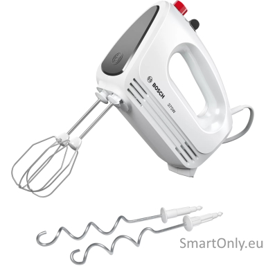 Bosch | Hand Mixer | MFQ22100 CleverMixx | Hand Mixer | 375 W | Number of speeds 4 | Turbo mode | White/Dark Grey Bosch | Hand Mixer | MFQ22100 CleverMixx | Hand Mixer | 375 W | Number of speeds 4 | Turbo mode | White/Dark Grey