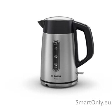 Bosch Kettle DesignLine TWK4P440 Electric 2400 W 1.7 L Stainless steel 360° rotational base Stainless steel/Black Bosch Kettle DesignLine TWK4P440 Electric 2400 W 1.7 L Stainless steel 360° rotational base Stainless steel/Black