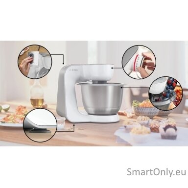 Bosch MUM58200 Kitchen Machine, 1000W, 7 speeds, 3,9L stainless steel mixing bowl, White Bosch MUM58200 Kitchen Machine, 1000W, 7 speeds, 3,9L stainless steel mixing bowl, White
