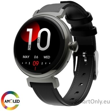 BOZLUN W70 AMOLED išmanusis laikrodis Black Leather BOZLUN W70 AMOLED išmanusis laikrodis Black Leather