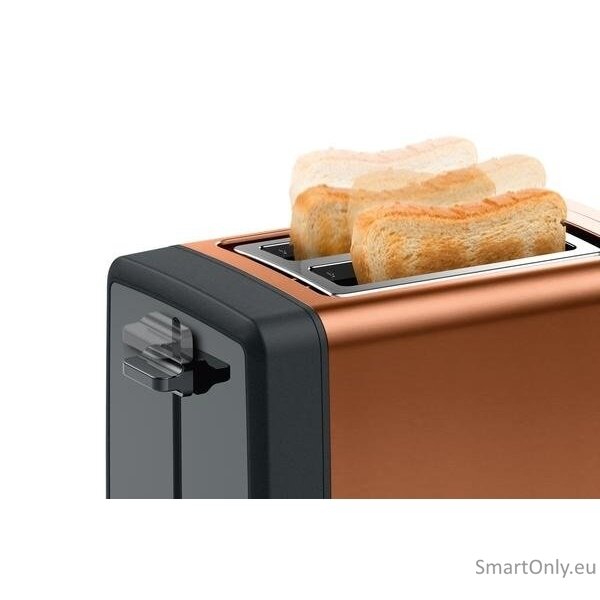 Bosch DesignLine Toaster TAT4P429 Power 970 W Number of slots 2 Housing material Stainless Steel Copper/Black 2 Bosch DesignLine Toaster TAT4P429 Power 970 W Number of slots 2 Housing material Stainless Steel Copper/Black 2