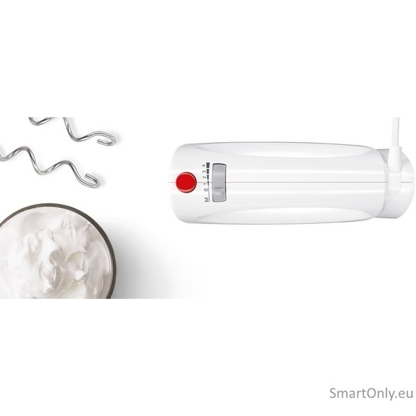 Bosch Hand Mixer MFQ3030 Hand Mixer 350 W Number of speeds 4 Stainless steel/Plastic Turbo mode White 2 Bosch Hand Mixer MFQ3030 Hand Mixer 350 W Number of speeds 4 Stainless steel/Plastic Turbo mode White 2