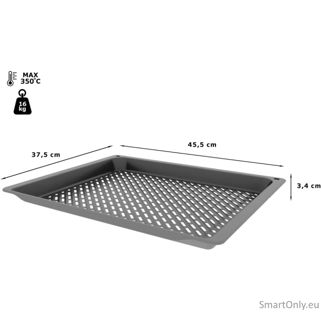 Bosch | Air Fry and Grill tray, 34 x 455 x 375 mm | HEZ629070 | Anthracite 1 Bosch | Air Fry and Grill tray, 34 x 455 x 375 mm | HEZ629070 | Anthracite 1