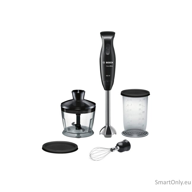 Bosch | Blender | CleverMixx MSM2650B | Hand Blender | 600 W | Number of speeds 12 | Chopper | Black 3 Bosch | Blender | CleverMixx MSM2650B | Hand Blender | 600 W | Number of speeds 12 | Chopper | Black 3