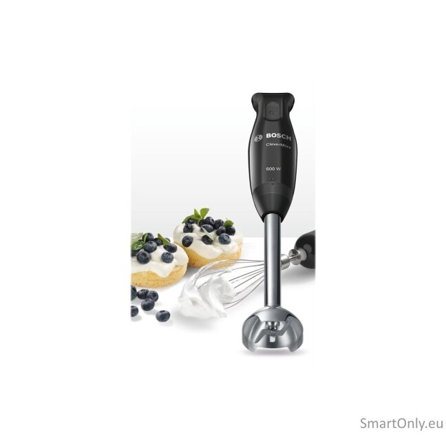 Bosch | Blender | CleverMixx MSM2650B | Hand Blender | 600 W | Number of speeds 12 | Chopper | Black 8 Bosch | Blender | CleverMixx MSM2650B | Hand Blender | 600 W | Number of speeds 12 | Chopper | Black 8