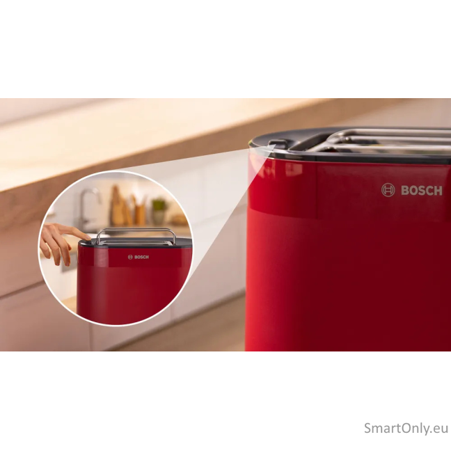 Bosch Compact Toaster | TAT2M124 MyMoment | Power 950 W | Number of slots 2 | Housing material Plastic | Red 5 Bosch Compact Toaster | TAT2M124 MyMoment | Power 950 W | Number of slots 2 | Housing material Plastic | Red 5