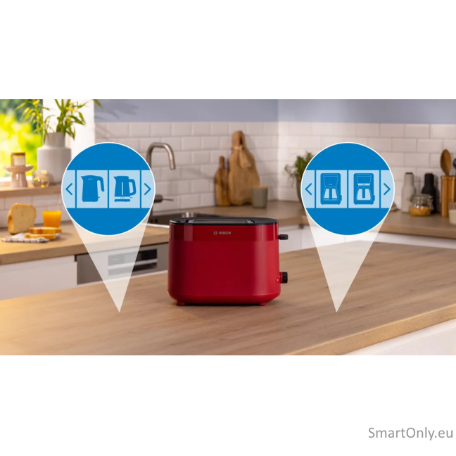 Bosch Compact Toaster | TAT2M124 MyMoment | Power 950 W | Number of slots 2 | Housing material Plastic | Red 1