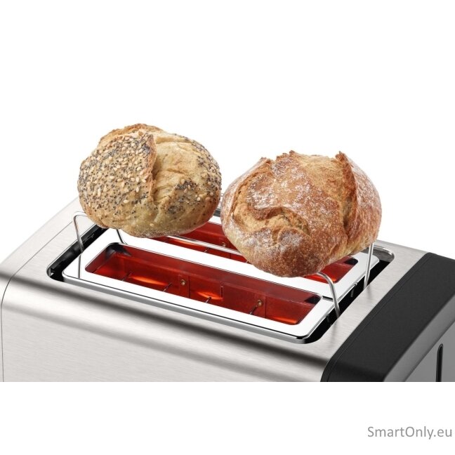 Bosch DesignLine Toaster TAT4P420 Power 970 W Number of slots 2 Housing material Stainless Steel Stainless steel/Black Bosch DesignLine Toaster TAT4P420 Power 970 W Number of slots 2 Housing material Stainless Steel Stainless steel/Black