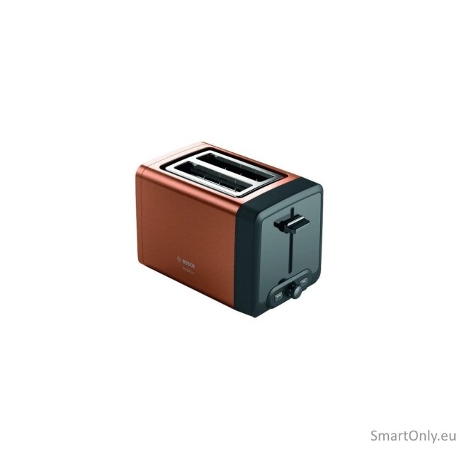Bosch DesignLine Toaster TAT4P429 Power 970 W Number of slots 2 Housing material Stainless Steel Copper/Black 5 Bosch DesignLine Toaster TAT4P429 Power 970 W Number of slots 2 Housing material Stainless Steel Copper/Black 5