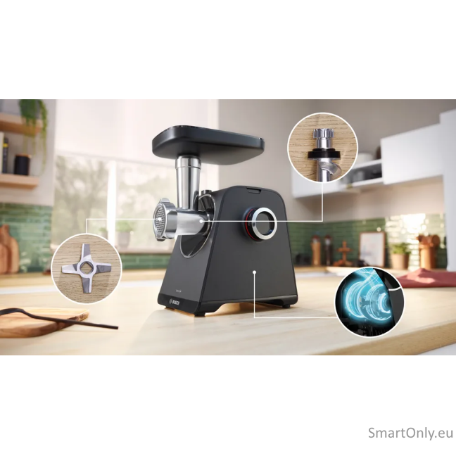 Bosch Food Mincer | MFWS430B | Black | Number of speeds 2 | Throughput (kg/min) 2.5 2 Bosch Food Mincer | MFWS430B | Black | Number of speeds 2 | Throughput (kg/min) 2.5 2