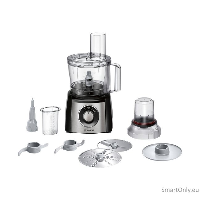 Bosch | Food Processor | MCM3401M | 800 W | Number of speeds 2 | Bowl capacity 2.3 L | Blender | Meat mincer | Black/Stainless steel 8