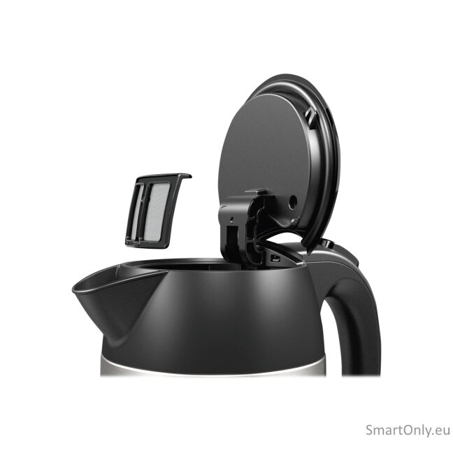 Bosch Kettle DesignLine TWK3P420 Electric 2400 W 1.7 L Stainless steel 360° rotational base Stainless steel/Black 6 Bosch Kettle DesignLine TWK3P420 Electric 2400 W 1.7 L Stainless steel 360° rotational base Stainless steel/Black 6