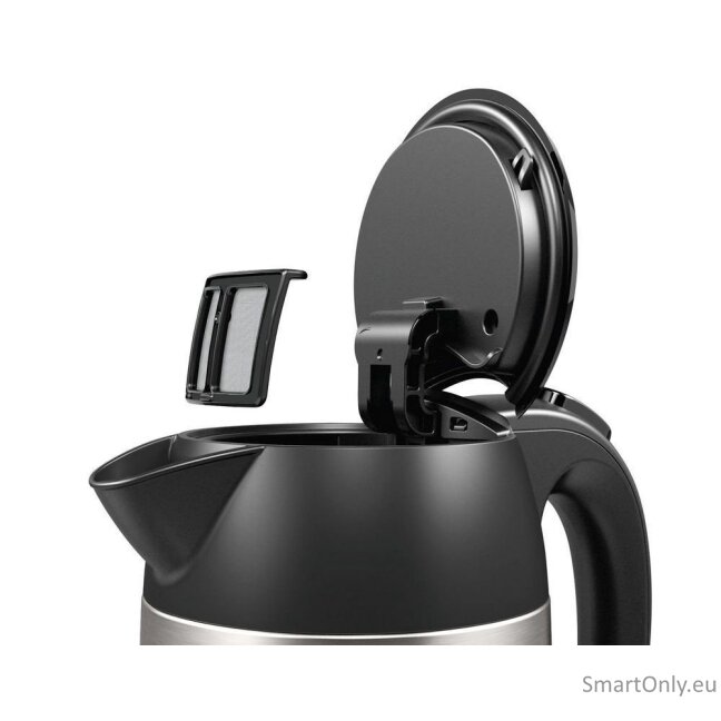 Bosch Kettle DesignLine TWK3P420 Electric 2400 W 1.7 L Stainless steel 360° rotational base Stainless steel/Black Bosch Kettle DesignLine TWK3P420 Electric 2400 W 1.7 L Stainless steel 360° rotational base Stainless steel/Black