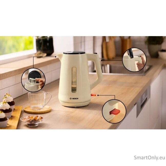 Bosch Kettle | TWK1M127 | Electric | 2400 W | 1.7 L | Plastic | Cream 5