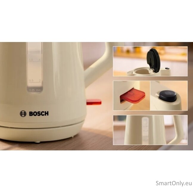 Bosch Kettle | TWK1M127 | Electric | 2400 W | 1.7 L | Plastic | Cream 6