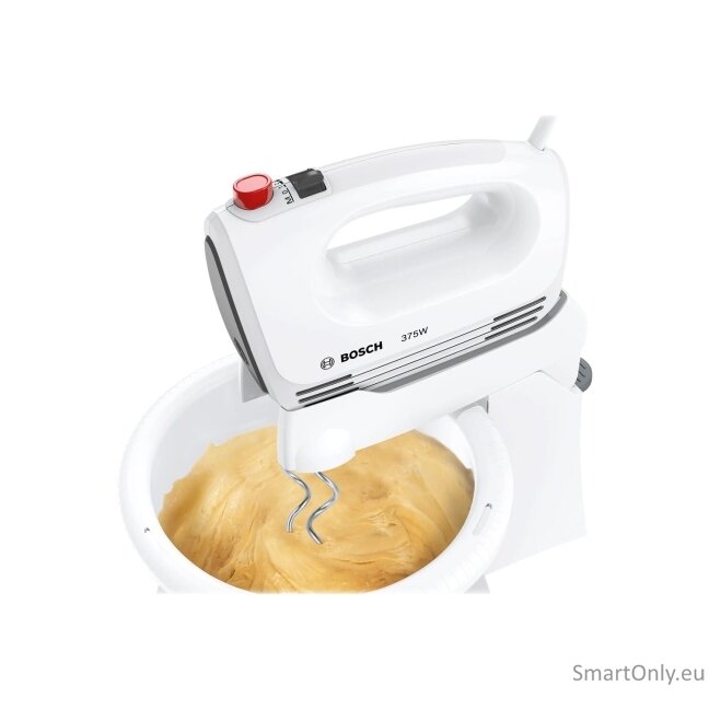 Bosch | Mixer | CleverMixx MFQ2600G | Mixer with bowl | 375 W | Number of speeds 4 | Turbo mode | White 7 Bosch | Mixer | CleverMixx MFQ2600G | Mixer with bowl | 375 W | Number of speeds 4 | Turbo mode | White 7