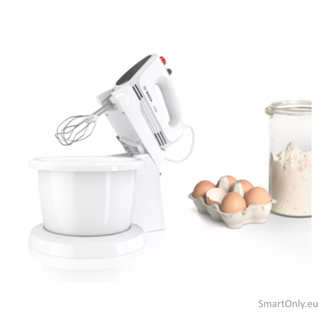 Bosch | Mixer | CleverMixx MFQ2600G | Mixer with bowl | 375 W | Number of speeds 4 | Turbo mode | White 5