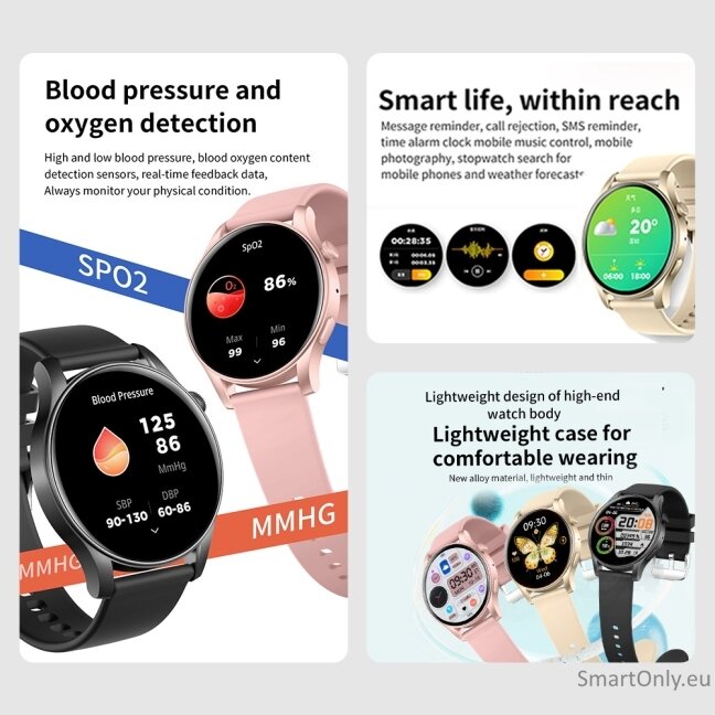 BOZLUN B55S AMOLED Smart Watch Black 6