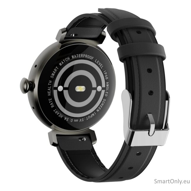 BOZLUN W70 AMOLED Smart Watch Black Leather 3