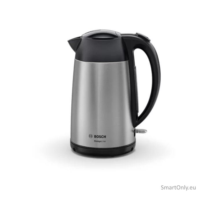Bosch Kettle DesignLine TWK3P420  Electric 2400 W 1.7 L Stainless steel 360° rotational base Stainless steel/Black 3