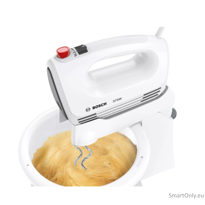 Bosch | Mixer | CleverMixx MFQ2600G | Mixer with bowl | 375 W | Number of speeds 4 | Turbo mode | White 3 Bosch | Mixer | CleverMixx MFQ2600G | Mixer with bowl | 375 W | Number of speeds 4 | Turbo mode | White 3