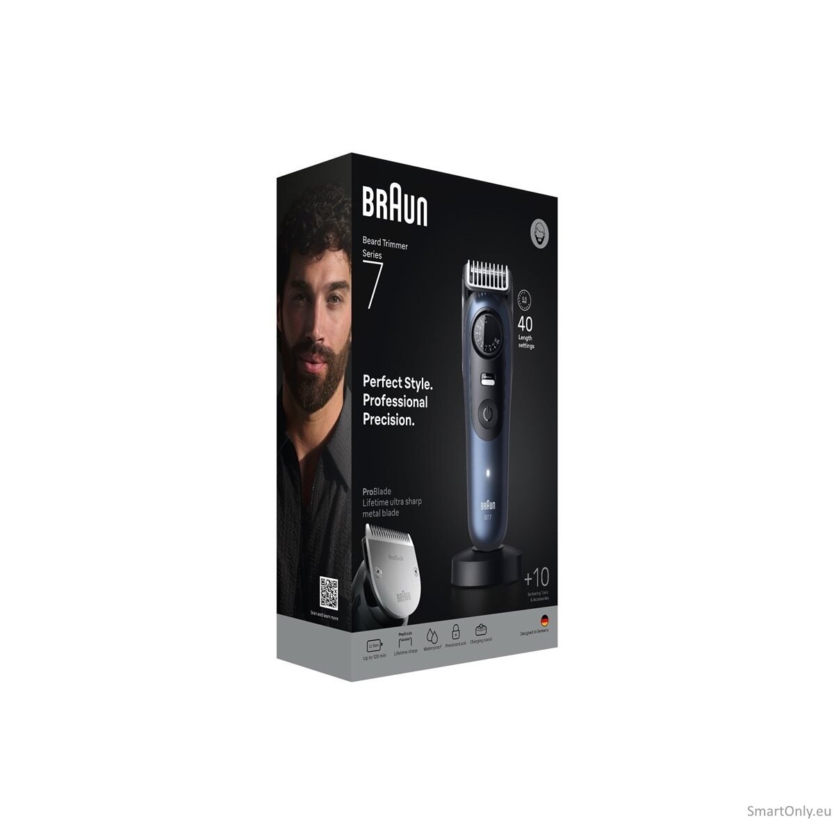 BRAUN Beard Trimmer BT7540 BLK/BLU 9