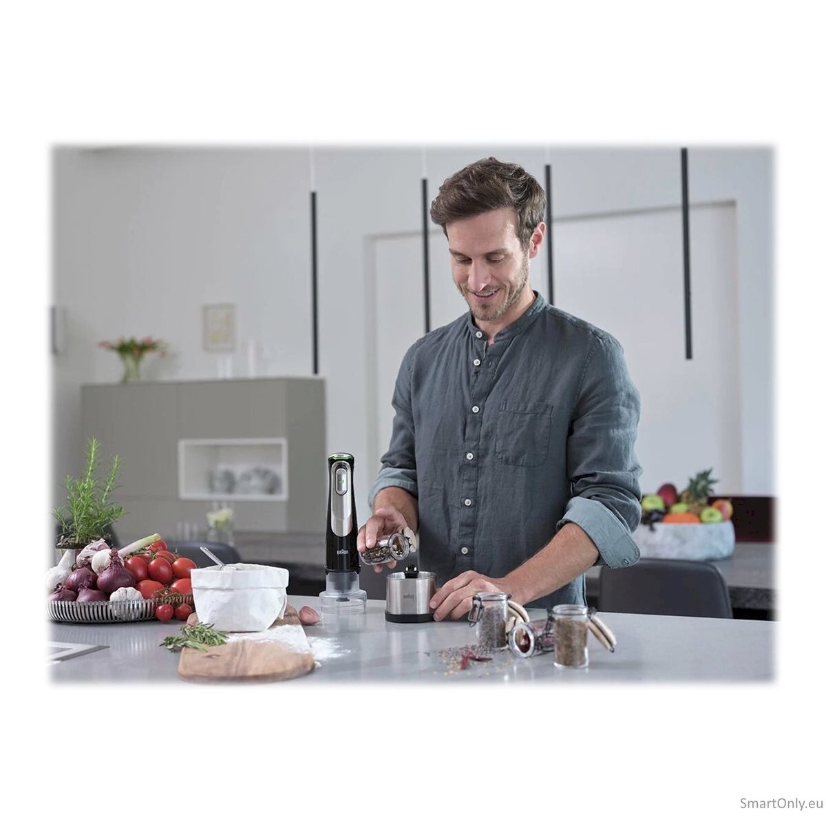 Braun Hand Blender MQ9138XI MultiQuick 9 Hand Blender 1200 W Number of speeds 3 Chopper Ice crushing Black/Stainless Steel 5 Braun Hand Blender MQ9138XI MultiQuick 9 Hand Blender 1200 W Number of speeds 3 Chopper Ice crushing Black/Stainless Steel 5