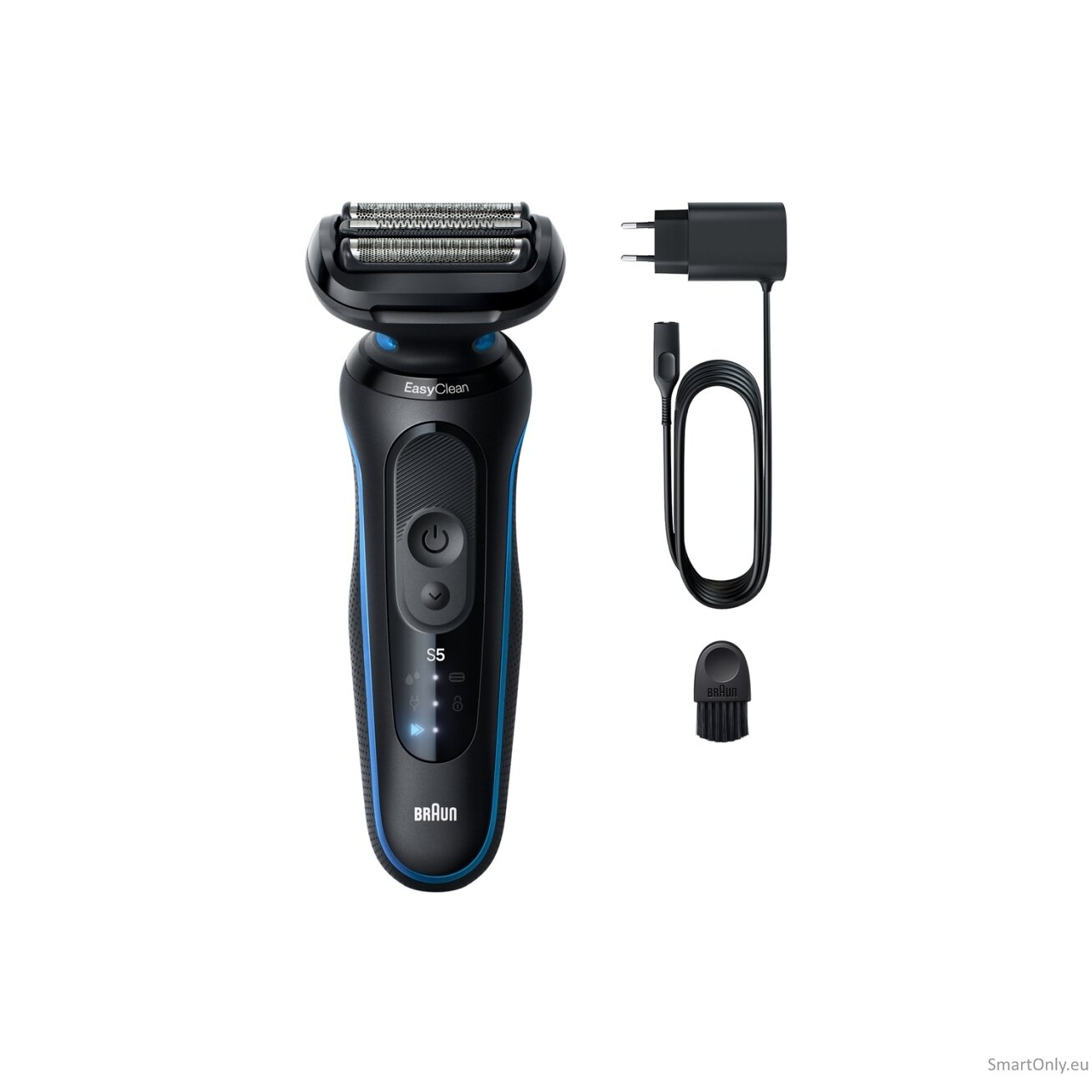 Braun Electric Shaver | Series 5 52-B1000s | Operating time (max) 50 min | Wet & Dry | Lithium Ion | Black/Blue 2