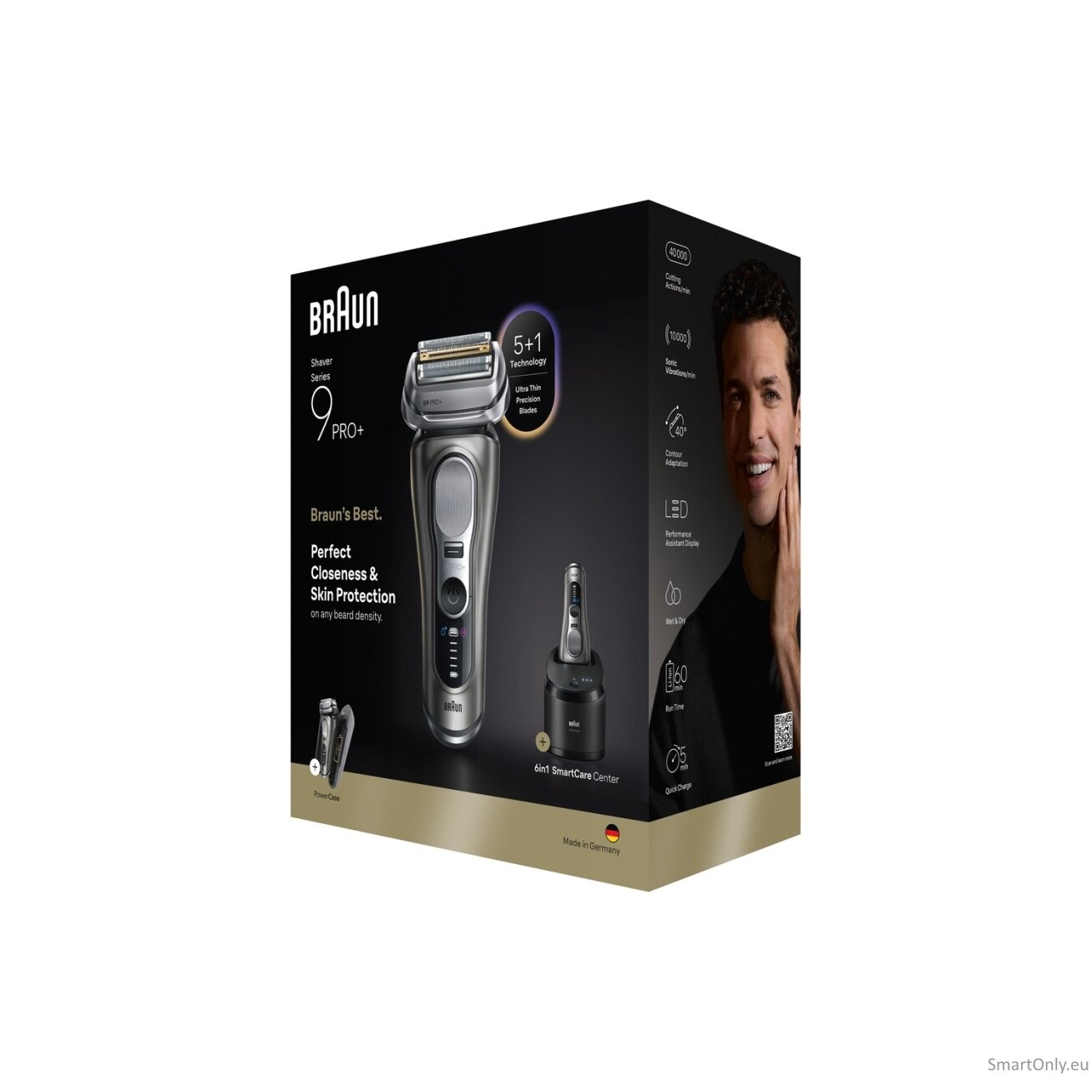 Braun Shaver | Series 9 Pro+ 9675cc | Operating time (max) 60 min | Wet & Dry | Lithium Ion | Grey 2 Braun Shaver | Series 9 Pro+ 9675cc | Operating time (max) 60 min | Wet & Dry | Lithium Ion | Grey 2