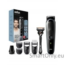 Braun All-in-one trimmer MGK5345 Cordless and corded, Number of length steps 13, Black/Blue