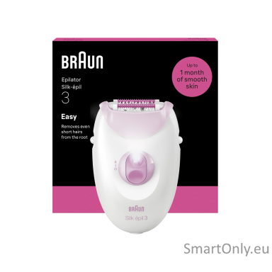 Braun Epilator | SE3-000 Silk épil 3 | Number of power levels 2 | White/Purple