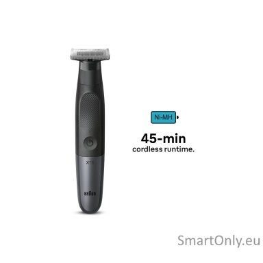 Braun Face and Body Hair trimmer | XT5300 Series XT5 | Cordless | Wet & Dry | Number of length steps 6 | Black/Silver