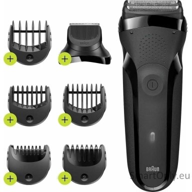 Braun Shaver 300BT Shave&Style Operating time (max) 30 min, Black/Green