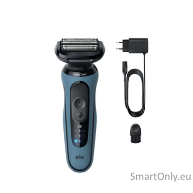 Braun Shaver | Series 5 52-A1000s | Operating time (max) 50 min | Wet & Dry | Lithium Ion | Blue/Black Braun Shaver | Series 5 52-A1000s | Operating time (max) 50 min | Wet & Dry | Lithium Ion | Blue/Black