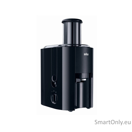 Braun | J 300 BK | Type Automatic juicer | Black | 800 W | Extra large fruit input | Number of speeds 2 1 Braun | J 300 BK | Type Automatic juicer | Black | 800 W | Extra large fruit input | Number of speeds 2 1