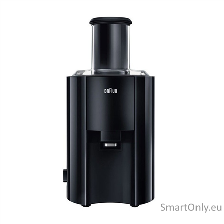 Braun | J 300 BK | Type Automatic juicer | Black | 800 W | Extra large fruit input | Number of speeds 2 Braun | J 300 BK | Type Automatic juicer | Black | 800 W | Extra large fruit input | Number of speeds 2
