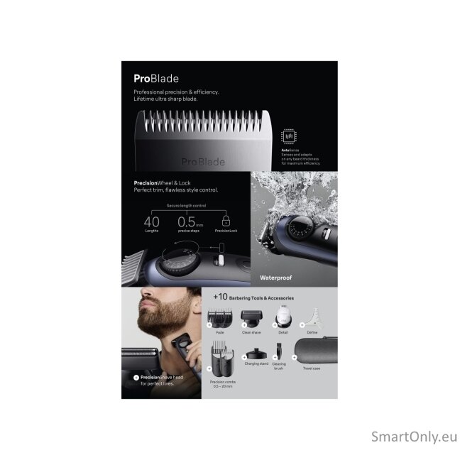 BRAUN Beard Trimmer BT7540 BLK/BLU 4 BRAUN Beard Trimmer BT7540 BLK/BLU 4