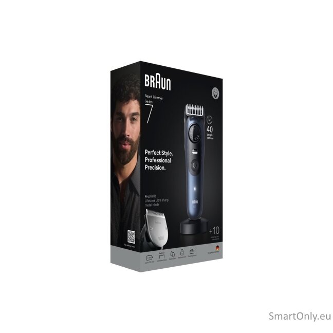 BRAUN Beard Trimmer BT7540 BLK/BLU 9